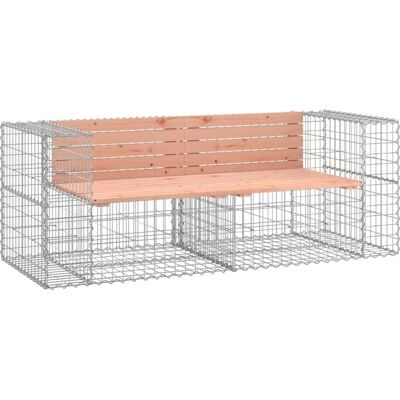 vidaXL Gartentisch Gabionendesign Massives Douglas-Holz - Gartenbank vidaXL Gartentisch Gabionendesign Massives Douglas-Holz - Gartenbank