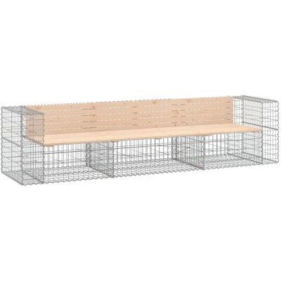 vidaXL Gartbank Natürliche Kiefer Gabionendesign - Gartenbank vidaXL Gartbank Natürliche Kiefer Gabionendesign - Gartenbank