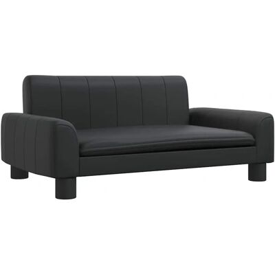 Vidaxl Kindersofa aus schwarzem Kunstleder - 70x45x30 cm Vidaxl Kindersofa aus schwarzem Kunstleder - 70x45x30 cm