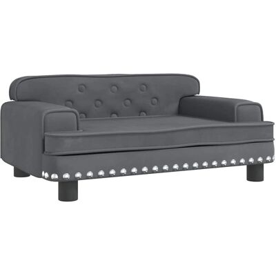 Vidaxl - Kindersofa aus Samt Dunkelgrau - Kindermöbel Vidaxl - Kindersofa aus Samt Dunkelgrau - Kindermöbel