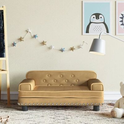 VIDAXL Kindersofa - Braunes Samt 70x45x30cm Sicheres Design VIDAXL Kindersofa - Braunes Samt 70x45x30cm Sicheres Design