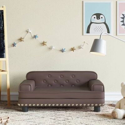 vidaXL Kindersofa Braun 70x45x30cm vidaXL Kindersofa Braun 70x45x30cm