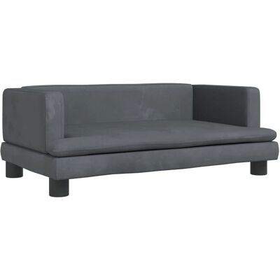 Canapé pour enfants en velours Gris Foncé 80x45x30 cm - Publicité Canapé pour enfants en velours Gris Foncé 80x45x30 cm - Publicité