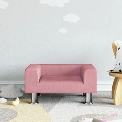 Canapé pour enfants vidaXL - Velours Rose, 50x40x26.5cm - Publicité Canapé pour enfants vidaXL - Velours Rose, 50x40x26.5cm - Publicité