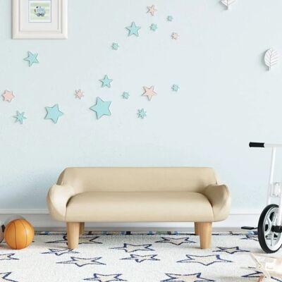 Vidaxl Kinder-Creme Stoffsofa 70x40x24cm Vidaxl Kinder-Creme Stoffsofa 70x40x24cm