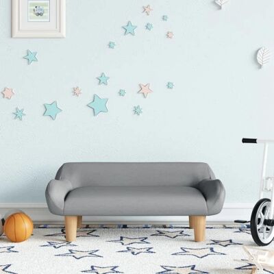 vidaXL Kindersofa Hellgrau Stoff - Kinder Sofa vidaXL Kindersofa Hellgrau Stoff - Kinder Sofa