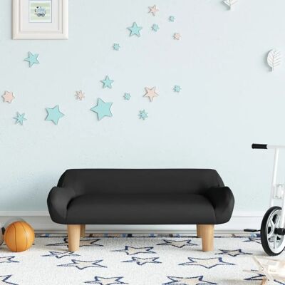 vidaxl Kindersofa Schwarz 70x40x24 cm vidaxl Kindersofa Schwarz 70x40x24 cm