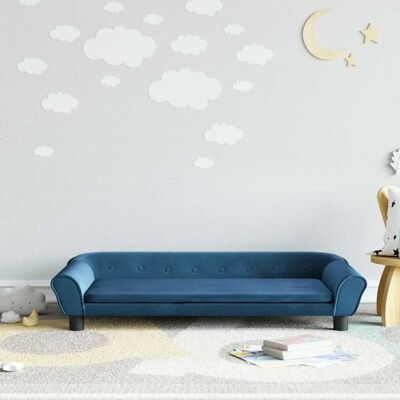 Vidaxl Blaues Samtsofa für Kinder 100x50x26 cm Vidaxl Blaues Samtsofa für Kinder 100x50x26 cm