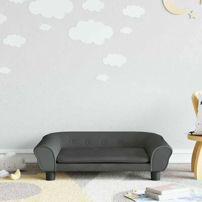 vidaXL Kindersofa Dunkelgrau Samt - Kinder Möbel vidaXL Kindersofa Dunkelgrau Samt - Kinder Möbel