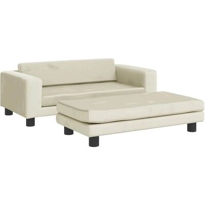 Vidaxl Kinder-Velours-Sessel mit Hocker - Gemütliches Kindersofa Vidaxl Kinder-Velours-Sessel mit Hocker - Gemütliches Kindersofa