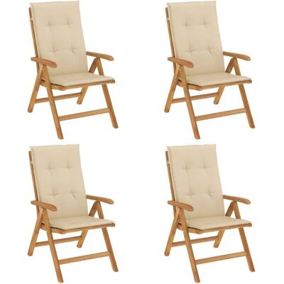 VidaXL Outdoor Chair - Verstellbarer Teak-Gartenstuhl 8 Stück VidaXL Outdoor Chair - Verstellbarer Teak-Gartenstuhl 8 Stück