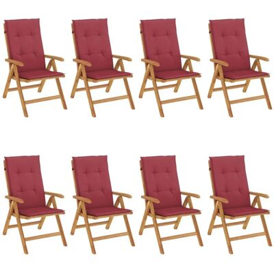 VidaXL Gartensessel - Verstellbarer Teakholz Liegestuhl mit Kissen VidaXL Gartensessel - Verstellbarer Teakholz Liegestuhl mit Kissen
