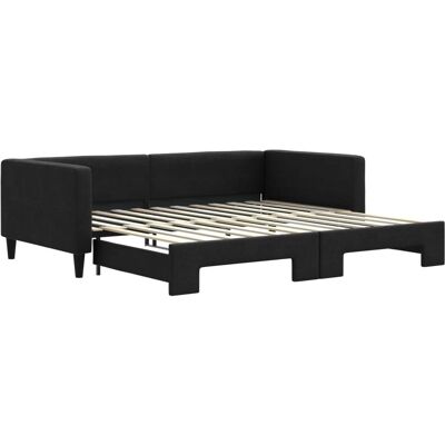 MAISONCHIC Rozkładana sofa z wysuwanym łóżkiem - 100x200cm - Czarny MAISONCHIC Rozkładana sofa z wysuwanym łóżkiem - 100x200cm - Czarny