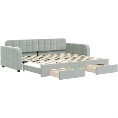 vidaXL Schlafsofa Hellgrau - 2-in-1 mit Stauraum vidaXL Schlafsofa Hellgrau - 2-in-1 mit Stauraum