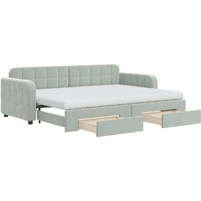 vidaXL Schlafsofa Grau - Mit Stauraum vidaXL Schlafsofa Grau - Mit Stauraum