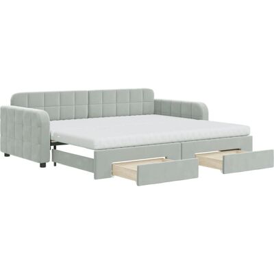 vidaXL Schlafsofa Grau - Mit Stauraum vidaXL Schlafsofa Grau - Mit Stauraum