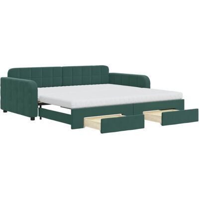 vidaXL Schlafsofa Dunkelgrün - Schlafsofa vidaXL Schlafsofa Dunkelgrün - Schlafsofa