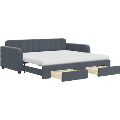 vidaXL 90x190 cm Samtsofa Schlafsofa - Platzsparend, Stauraum vidaXL 90x190 cm Samtsofa Schlafsofa - Platzsparend, Stauraum