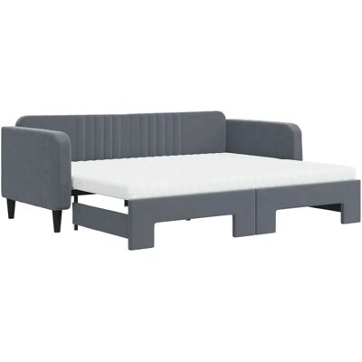 vidaXL Udstuelbar Sovesofa Grå - Moderne og Funktionel vidaXL Udstuelbar Sovesofa Grå - Moderne og Funktionel