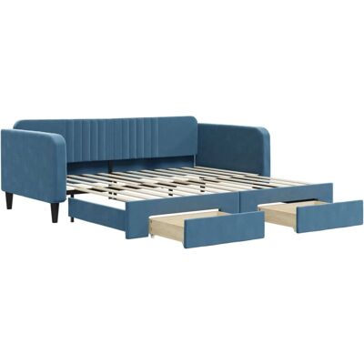 vidaXL Schlafsofa mit Stauraum - 100x200 cm - Blau vidaXL Schlafsofa mit Stauraum - 100x200 cm - Blau