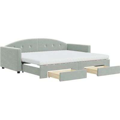 vidaXL Schlafsofa Grau 3197380 2-in-1 mit Schubladen vidaXL Schlafsofa Grau 3197380 2-in-1 mit Schubladen