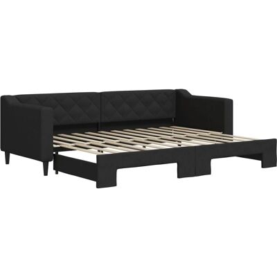 vidaXL Tagesbett mit Bettkasten - Schwarz - Daybed vidaXL Tagesbett mit Bettkasten - Schwarz - Daybed