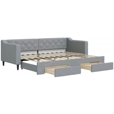 vidaXL sovesofa med opbevaringsplads - 80x200 cm Grå vidaXL sovesofa med opbevaringsplads - 80x200 cm Grå