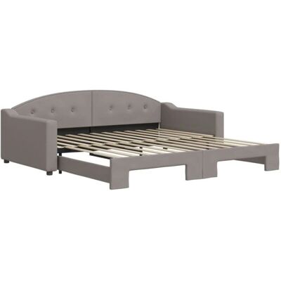 vidaXL Schlafsofa mit Stauraum - Taupe - 100x200 cm vidaXL Schlafsofa mit Stauraum - Taupe - 100x200 cm