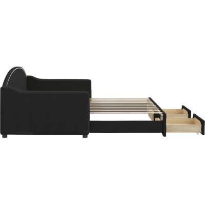 vidaXL Tagesbett mit Stauraum - Schwarz - Daybed vidaXL Tagesbett mit Stauraum - Schwarz - Daybed