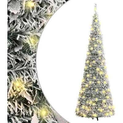 vidaXL 180cm Künstlicher Weihnachtsbaum Schnee Lichter vidaXL 180cm Künstlicher Weihnachtsbaum Schnee Lichter