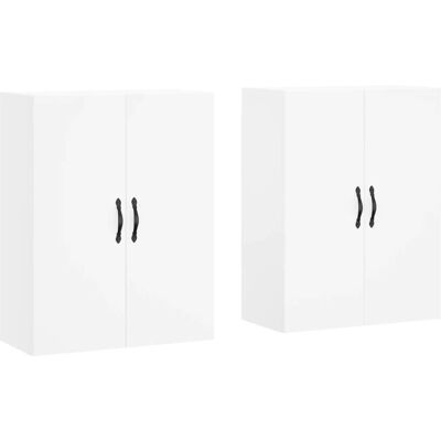 vidaXL Armoires Murales Blanches 2 pcs - Buffet pour Salon - Publicité vidaXL Armoires Murales Blanches 2 pcs - Buffet pour Salon - Publicité