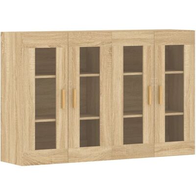 vidaXL Wandgemonteerde Kasten Sonoma Eikenhout 2 stuks - Wandkast voor Woonkamer vidaXL Wandgemonteerde Kasten Sonoma Eikenhout 2 stuks - Wandkast voor Woonkamer