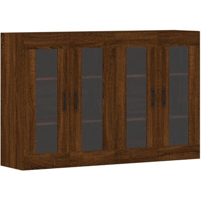 vidaXL Armarios de Pared 2 piezas Roble Marrón - Mueble de Salón vidaXL Armarios de Pared 2 piezas Roble Marrón - Mueble de Salón