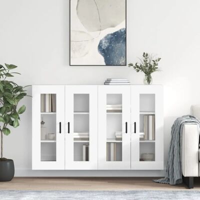 vidaXL Armarios de Pared - 2 Piezas Blancos - Armario de Almacenamiento vidaXL Armarios de Pared - 2 Piezas Blancos - Armario de Almacenamiento