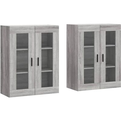 Armarios de pared Grey Sonoma vidaXL 2 piezas - Aparador Armarios de pared Grey Sonoma vidaXL 2 piezas - Aparador