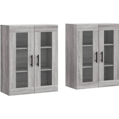 VidaXL Harmaa Sonoma Seinäkorkkakaapit - 2 kpl VidaXL Harmaa Sonoma Seinäkorkkakaapit - 2 kpl