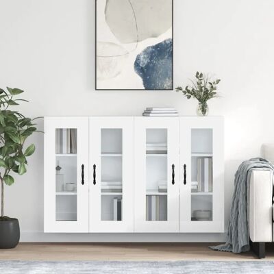 vidaXL Armarios de Pared - Blanco - Mueble de Almacenamiento vidaXL Armarios de Pared - Blanco - Mueble de Almacenamiento