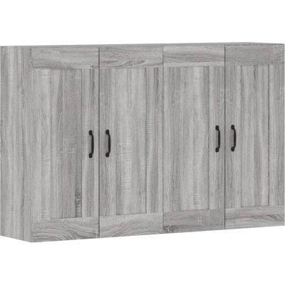 VidaXL Graue Sonoma Wandmontierte Schränke - Wohnzimmer Sideboard VidaXL Graue Sonoma Wandmontierte Schränke - Wohnzimmer Sideboard