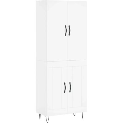 VidaXL Weiß Highboard Sideboard Aufbewahrungsschrank - Wohnzimmerbuffet VidaXL Weiß Highboard Sideboard Aufbewahrungsschrank - Wohnzimmerbuffet