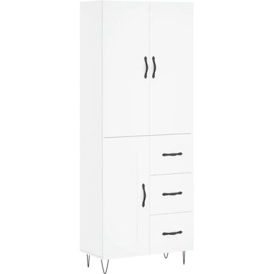 vidaXL Hochboard Weiß 69,5x34x180 cm Spanplatten - Sideboard vidaXL Hochboard Weiß 69,5x34x180 cm Spanplatten - Sideboard