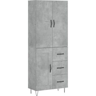vidaXL Highboard Beton Grau 69,5x34x180 cm Spanplatte - Sideboard vidaXL Highboard Beton Grau 69,5x34x180 cm Spanplatte - Sideboard