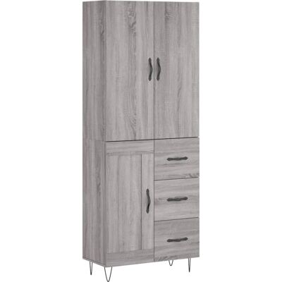 vidaXL Hochschrank Grau Sonoma 69,5x34x180 cm - Sideboard vidaXL Hochschrank Grau Sonoma 69,5x34x180 cm - Sideboard