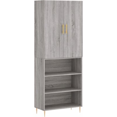 Buffet Grey Sonoma vidaXL - Meuble de rangement pour salon - Publicité Buffet Grey Sonoma vidaXL - Meuble de rangement pour salon - Publicité