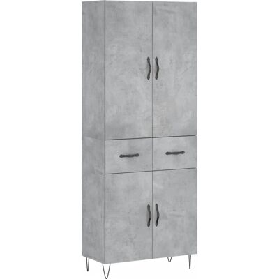 vidaXL Wohnzimmer Sideboard 2 Türen Grau - Wohnzimmer Sideboard vidaXL Wohnzimmer Sideboard 2 Türen Grau - Wohnzimmer Sideboard