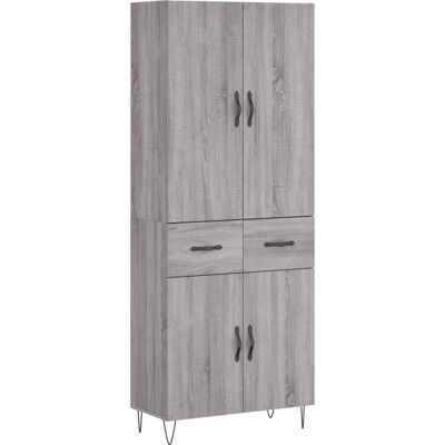 vidaXL Highboard Grau Sonoma 69,5x34x180 cm Holzwerkstoff - Hochboard vidaXL Highboard Grau Sonoma 69,5x34x180 cm Holzwerkstoff - Hochboard
