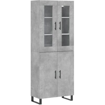 vidaXL Highboard Beton Grau 69,5x34x180 cm - Highboard vidaXL Highboard Beton Grau 69,5x34x180 cm - Highboard