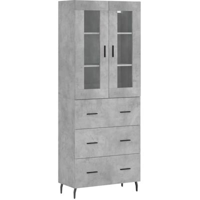 vidaXL Highboard Beton Grau 69,5x34x180 cm - Highboard vidaXL Highboard Beton Grau 69,5x34x180 cm - Highboard