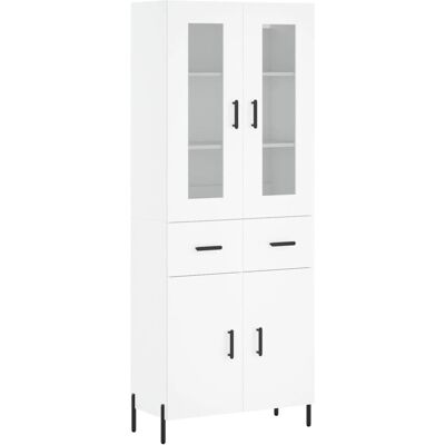 vidaxl Mueble Aparador Alto Blanco 69,5x34x180 cm Madera Engineered - Salón vidaxl Mueble Aparador Alto Blanco 69,5x34x180 cm Madera Engineered - Salón