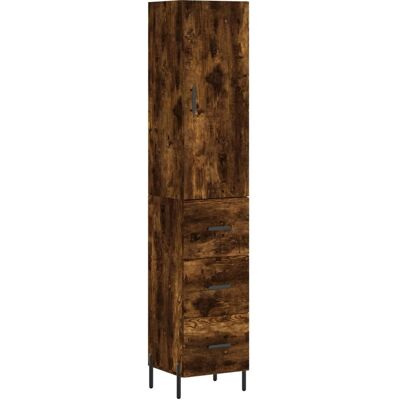 vidaXL Rauch Eiche Highboard Sideboard - Aufbewahrungsschrank vidaXL Rauch Eiche Highboard Sideboard - Aufbewahrungsschrank
