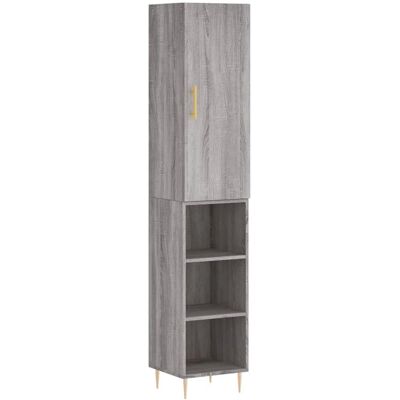 vidaXL Højskab Grå Sonoma 3 Hylder - Stue Sideboard vidaXL Højskab Grå Sonoma 3 Hylder - Stue Sideboard